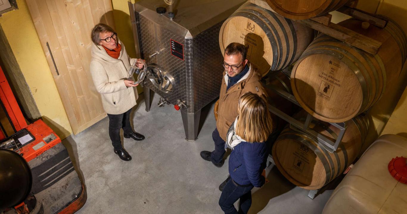 Visit the cellar of the family estate with Aurélie, the winemaker