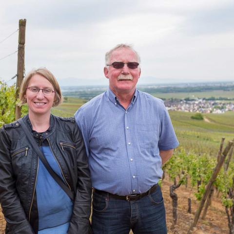 Fernand et sa fille Aurélie, du domaine familial Meyer-Krumb à Sigolsheim