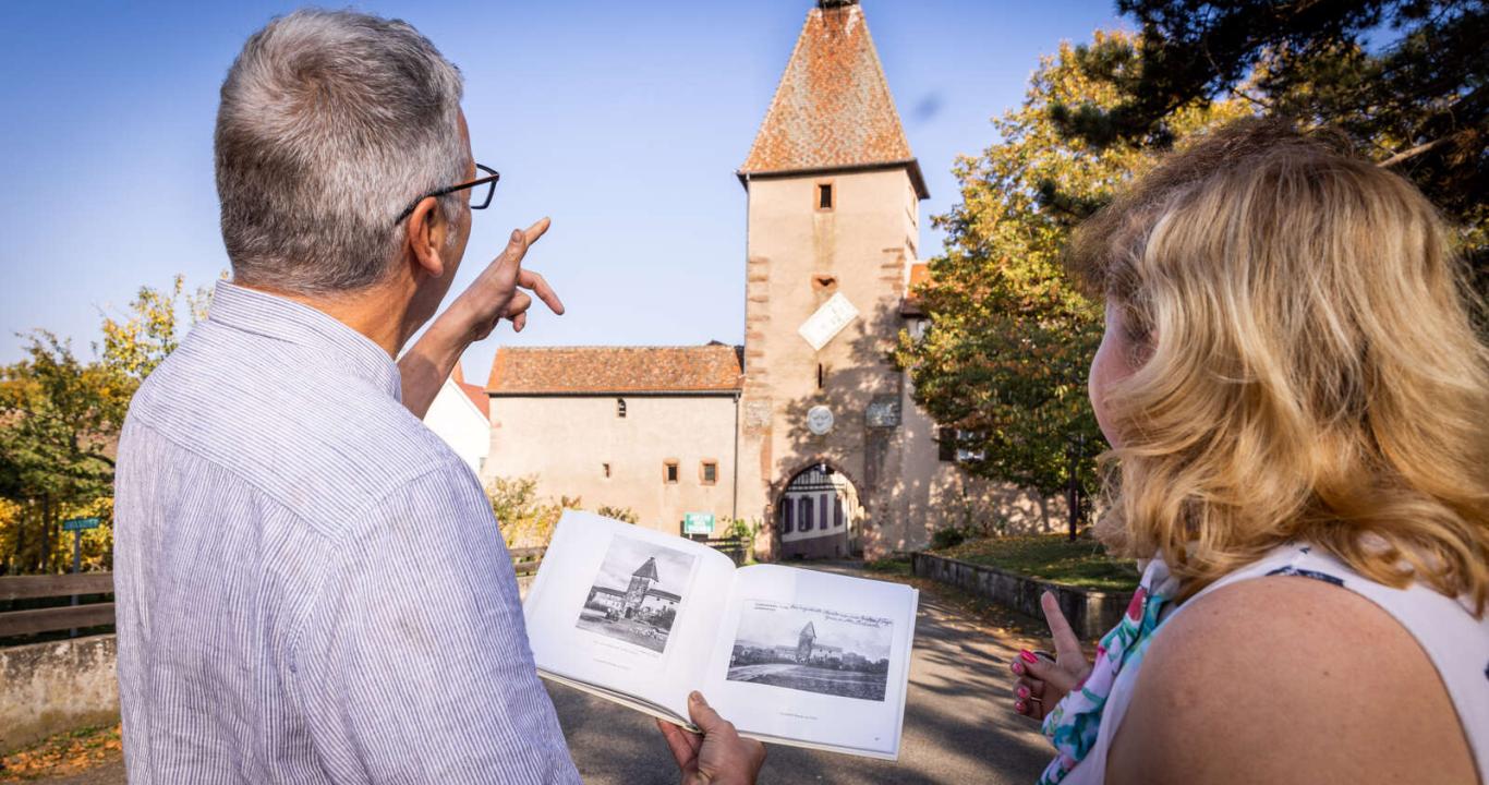 Spaziergang durch das Dorf Ammerschwihr