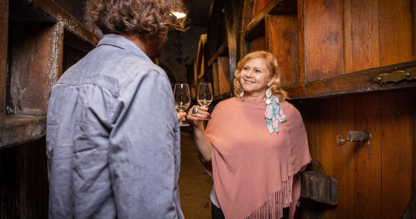 Spaziergang durch die Weinberge des Kaefferkopfes und das Dorf Ammerschwihr