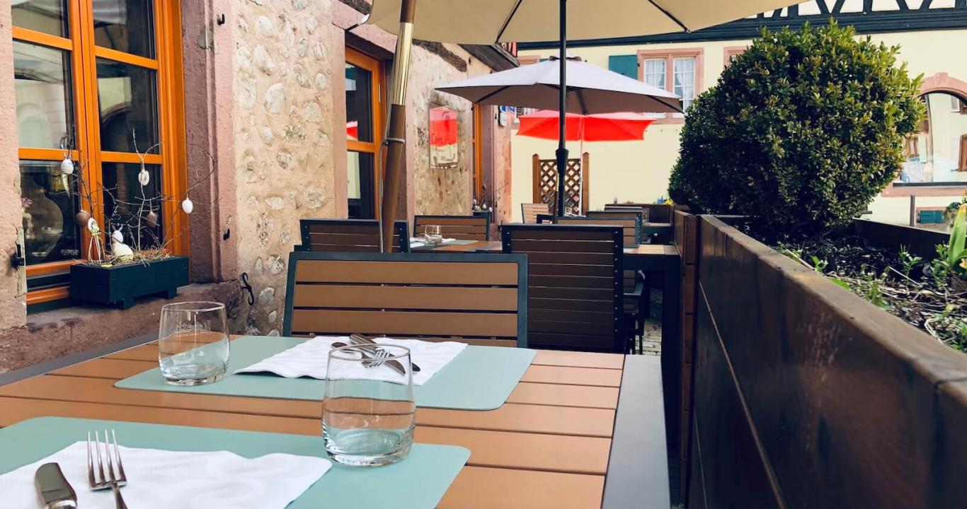 Terrasse du restaurant Côté Vigne