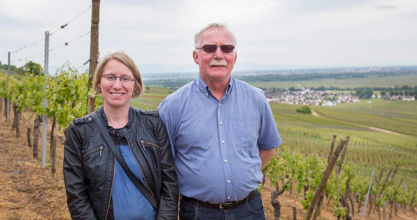 Fernand et sa fille Aurélie, du domaine familial Meyer-Krumb à Sigolsheim