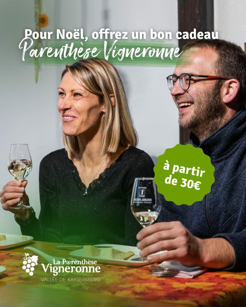 Bons cadeaux pour Noël Parenthèse Vigneronne Alsace