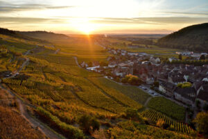 Coucher de soleil Kaysersberg Alsace Route des Vins Coucher de soleil vignoble de Kaysersberg en Alsace Route des Vins